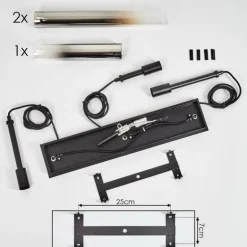 Suspension Caimitte Clair, Fumé, 3 lumières