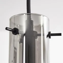 Suspension Caimitte Clair, Fumé, 3 lumières
