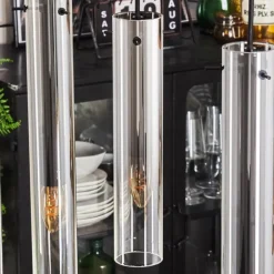 Suspension Caimitte Clair, Fumé, 4 lumières