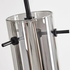 Suspension Caimitte Clair, Fumé, 4 lumières