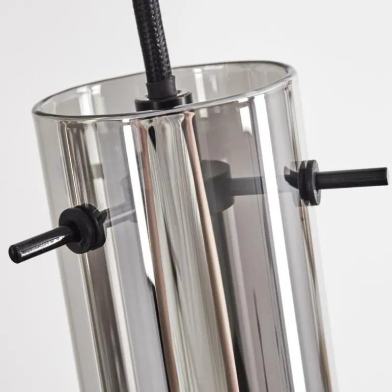 Suspension Caimitte Clair, Fumé, 4 lumières