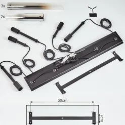 Suspension Caimitte Clair, Fumé, 5 lumières