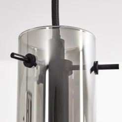 Suspension Caimitte Clair, Fumé, 5 lumières