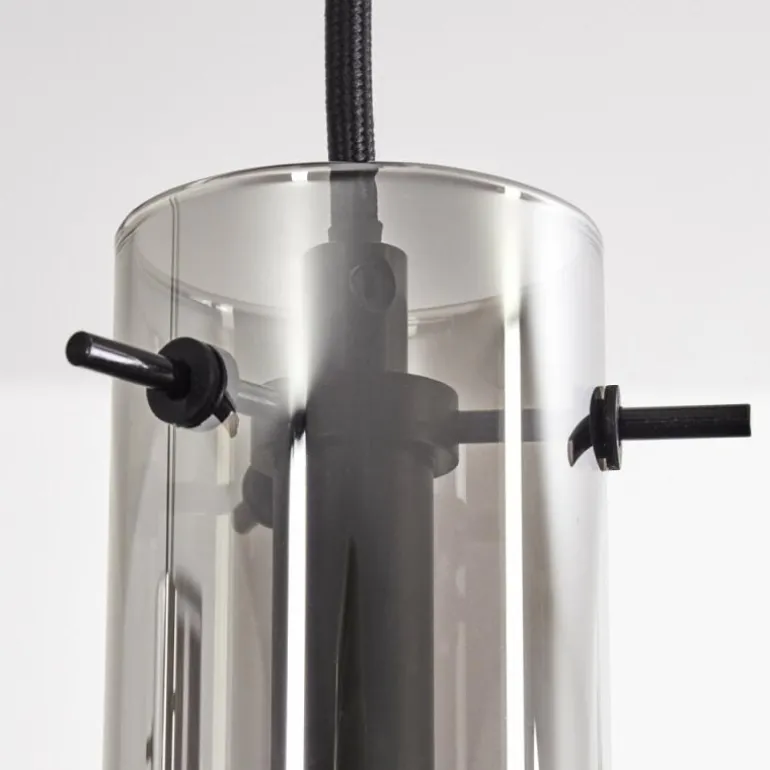 Suspension Caimitte Clair, Fumé, 5 lumières