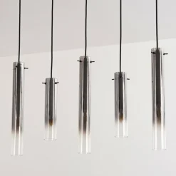 Suspension Caimitte Clair, Fumé, 5 lumières