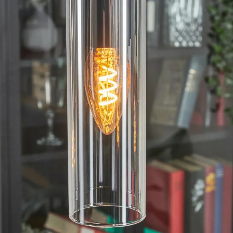 Suspension Caimitte Noir, 6 lumières