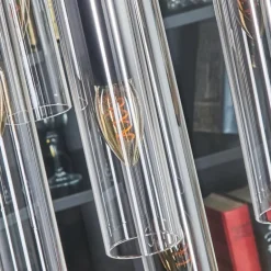 Suspension Caimitte Noir, 7 lumières