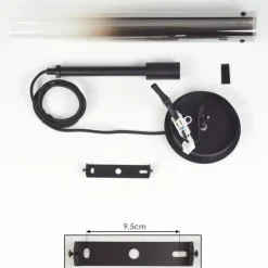 Suspension Caimitte Noir, 1 lumière