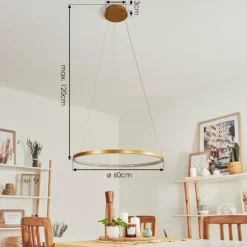Suspension Calcium LED Laiton, 1 lumière