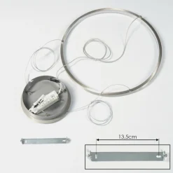 Suspension Calcium LED Nickel mat, 1 lumière