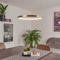 Suspension Calcium LED Nickel mat, 1 lumière