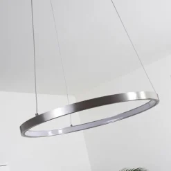 Suspension Calcium LED Nickel mat, 1 lumière