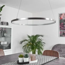 Suspension Calcium LED Nickel mat, 1 lumière