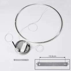 Suspension Calcium LED Nickel mat, 1 lumière