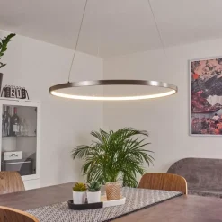 Suspension Calcium LED Nickel mat, 1 lumière