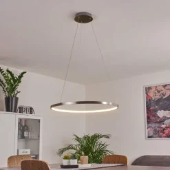 Suspension Calcium LED Nickel mat, 1 lumière