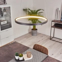 Suspension Calcium LED Noir, 1 lumière