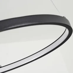 Suspension Calcium LED Noir, 1 lumière