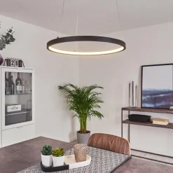 Suspension Calcium LED Noir, 1 lumière