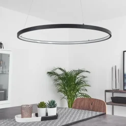 Suspension Calcium LED Noir, 1 lumière