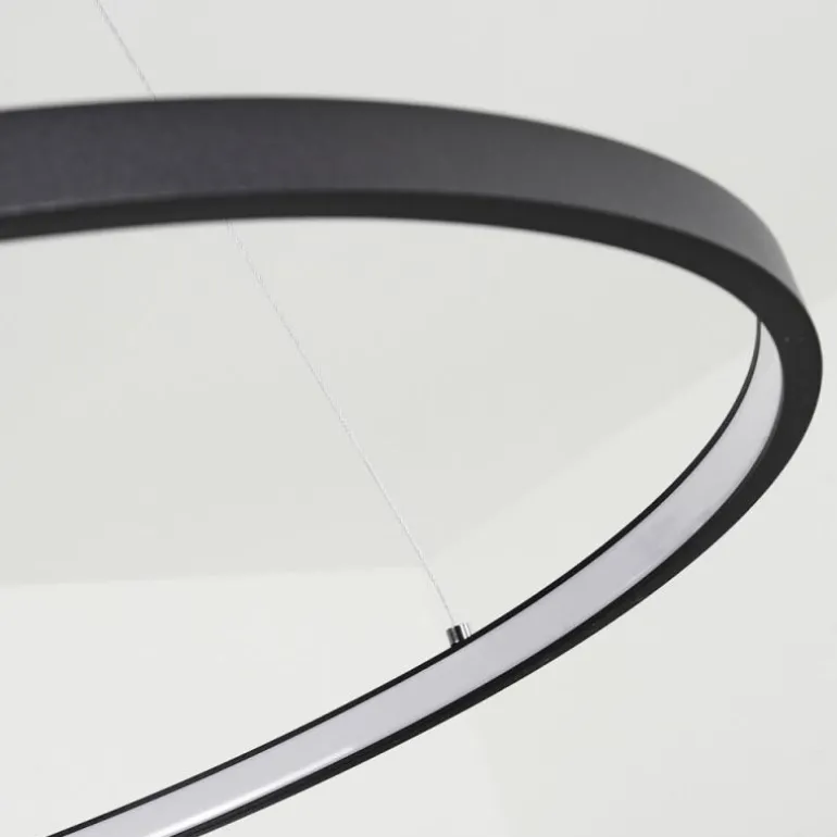 Suspension Calcium LED Noir, 1 lumière