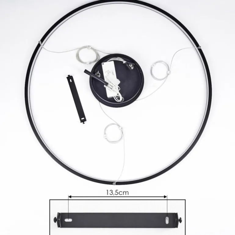 Suspension Calcium LED Noir, 1 lumière