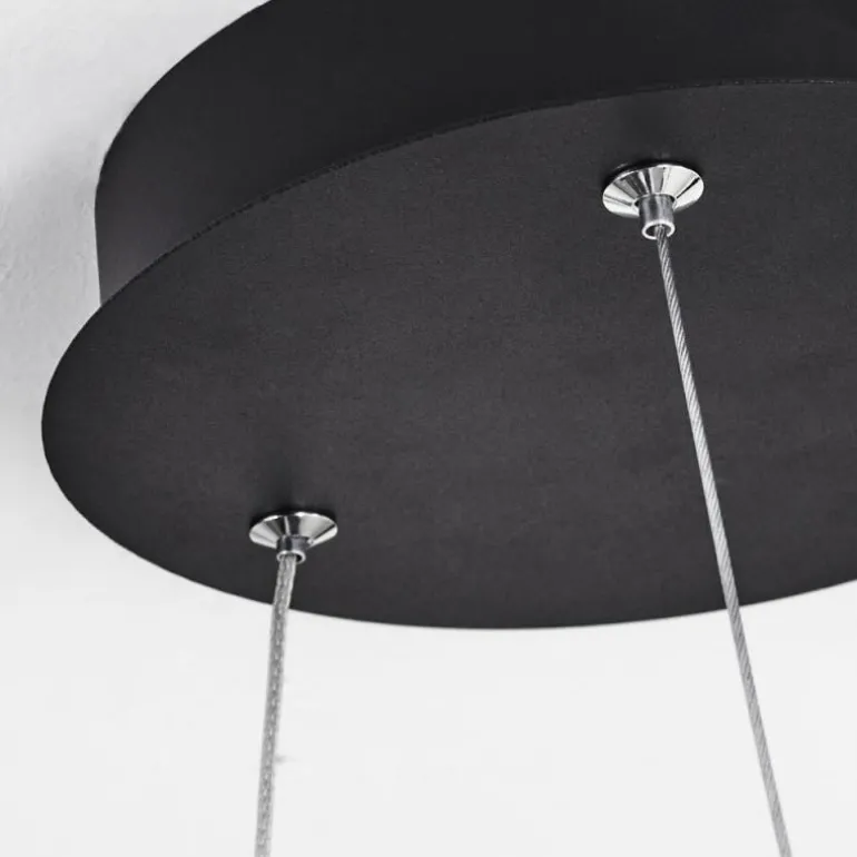 Suspension Calcium LED Noir, 1 lumière