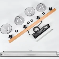 Suspension Calle Écru, Noir, 4 lumières