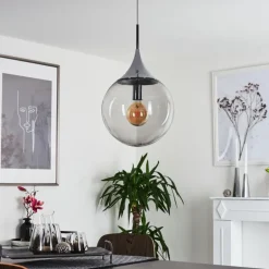 Suspension Calvisi Chrome, 1 lumière