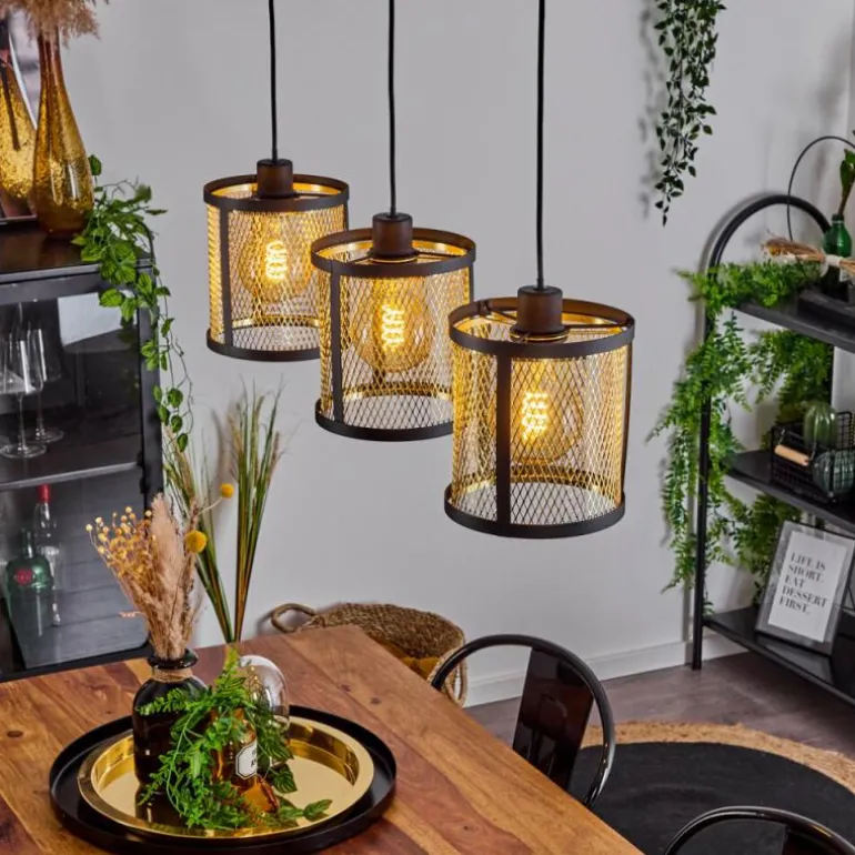 Suspension Candelaria Noir, 3 lumières