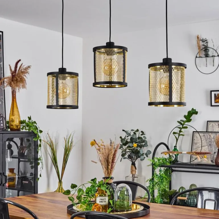 Suspension Candelaria Noir, 3 lumières