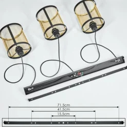 Suspension Candelaria Noir, 3 lumières