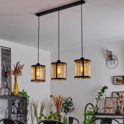 Suspension Candelaria Noir, 3 lumières