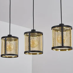 Suspension Candelaria Noir, 3 lumières