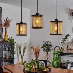 Suspension Candelaria Noir, 3 lumières