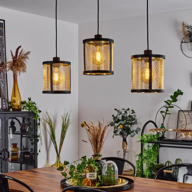 Suspension Candelaria Noir, 3 lumières