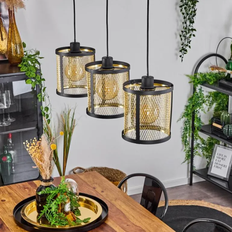 Suspension Candelaria Noir, 3 lumières