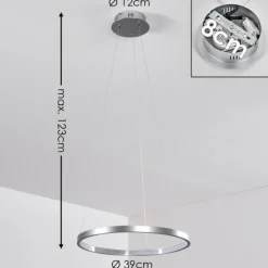 Suspension Canisteo LED Argenté, 1 lumière
