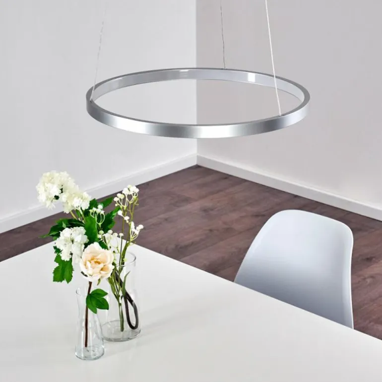 Suspension Canisteo LED Argenté, 1 lumière