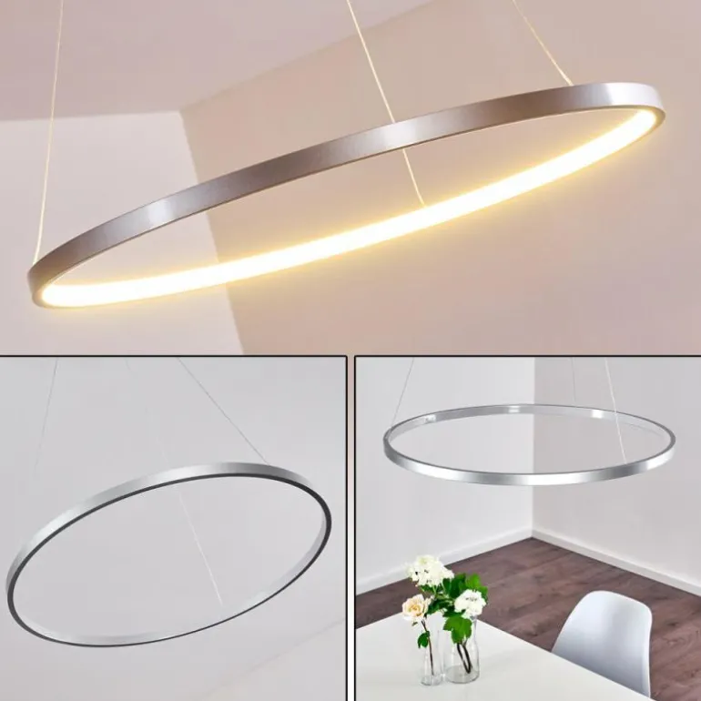 Suspension Canisteo LED Argenté, 1 lumière