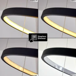 Suspension Canisteo LED Noir, 2 lumières