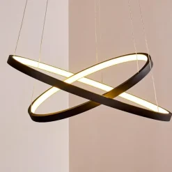 Suspension Canisteo LED Noir, 2 lumières