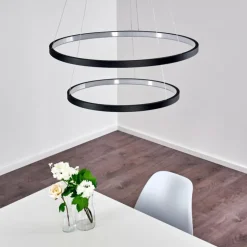 Suspension Canisteo LED Noir, 2 lumières