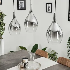 Suspension Capdevila Chrome, 3 lumières