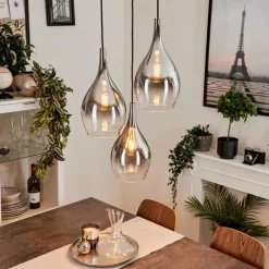 Suspension Capdevila Chrome, 3 lumières