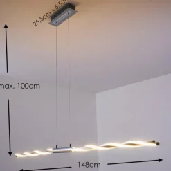 Suspension CARMACKS LED Chrome, 4 lumières