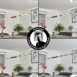 Suspension Carmacks LED Chrome, 4 lumières