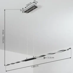 Suspension Carmacks LED Chrome, 4 lumières