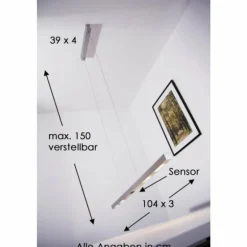 Suspension Casablanca Helios LED Aluminium, 1 lumière