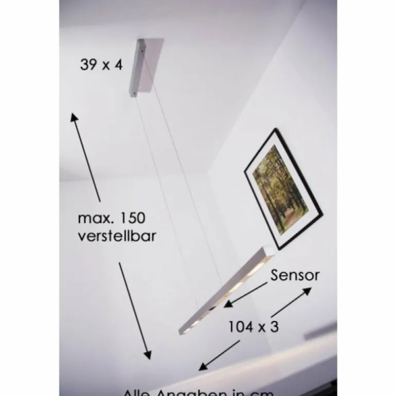 Suspension Casablanca Helios LED Aluminium, 1 lumière